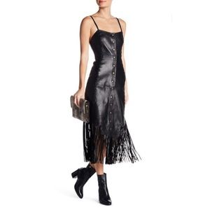 Haute Hippie leather fringe dress